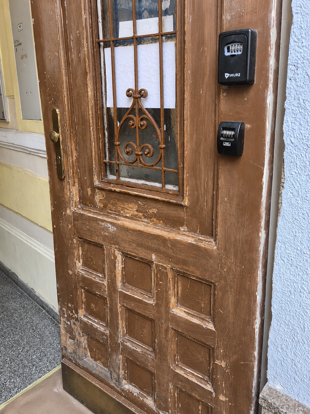 Eingangstüre vor der Sanierung